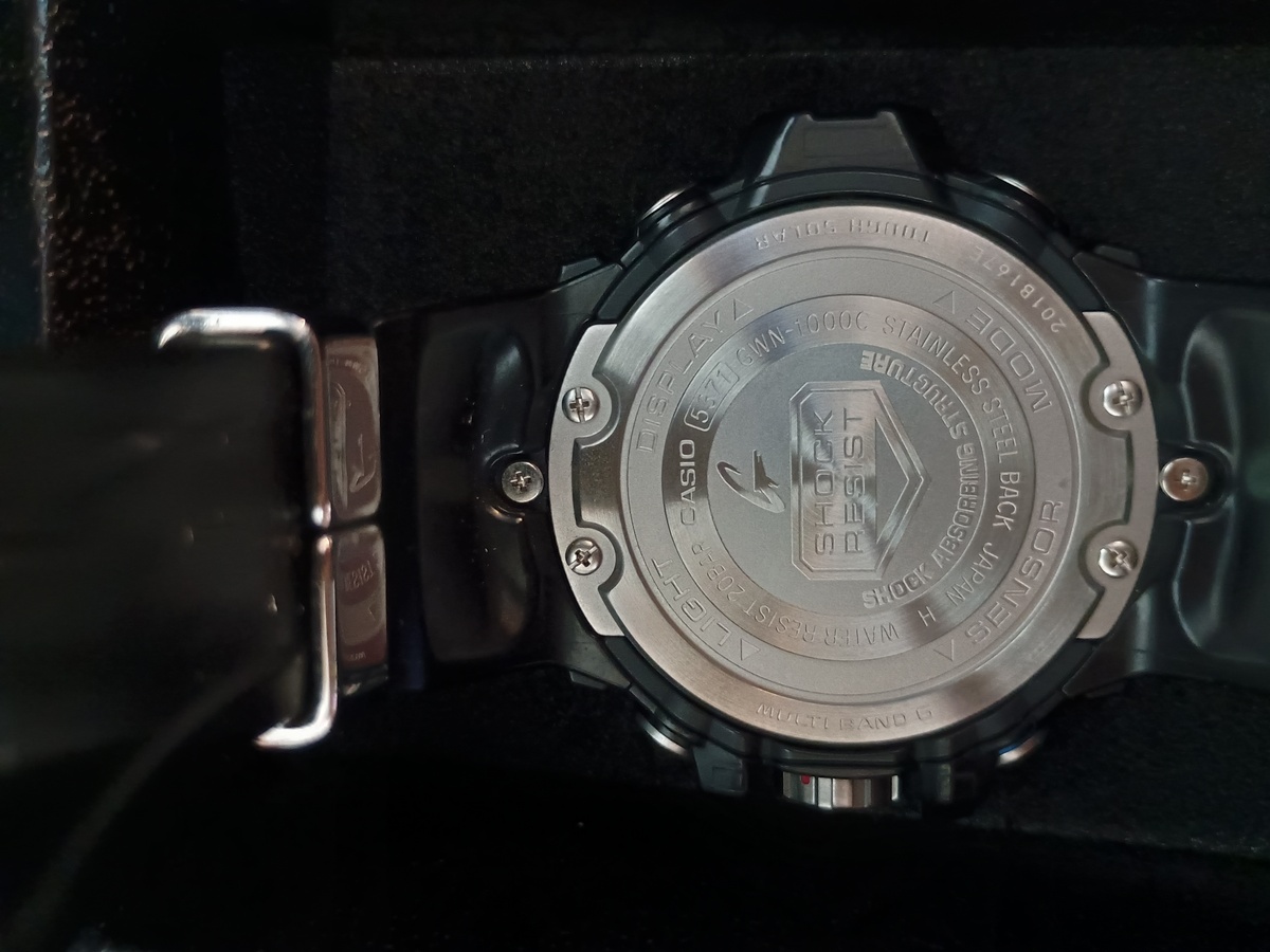 カシオ ガルフマスター CASIO G-SHOCK MASTER OF G-SEA GWN-1000C-1AJF バンド裏ブタ